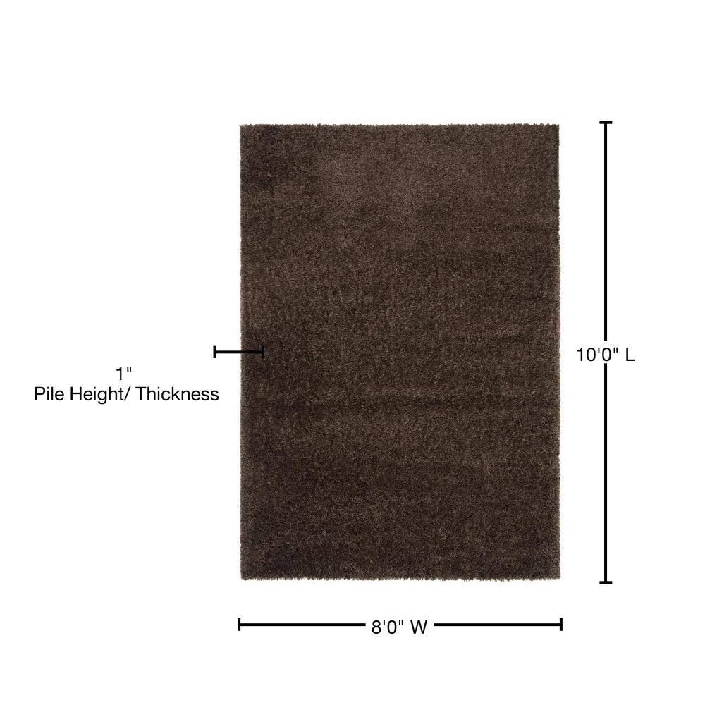 August Shag 900 AUG900 Power Loomed Indoor Area Rug - Brown - 8'x10' - Safavieh