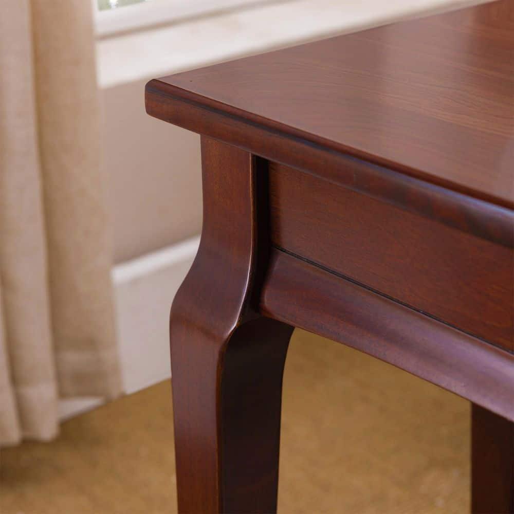 Leick Home Stratus Narrow Chairside Table in Heartwood Cherry