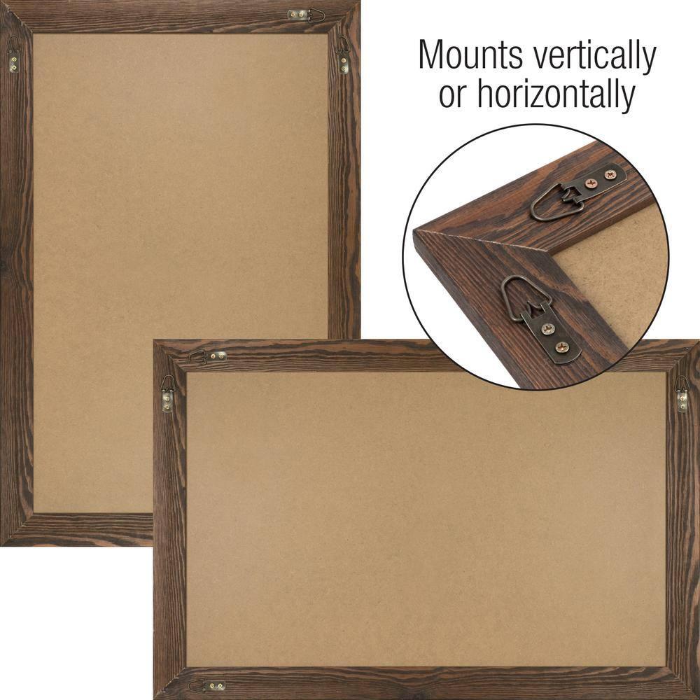 Excello Global Products GPP-0010 Rustic Magnetic Chalkboard for Wall with 10 Liquid Chalk Markers, Magnetic Board, Chalk Board Rustic Brown, 20" x 30"
