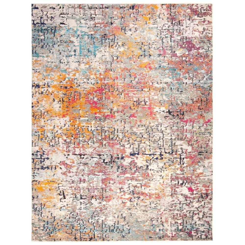 Madison MAD460 Power Loomed Indoor Area Rug - Grey/Pink - 8'x10' - Safavieh