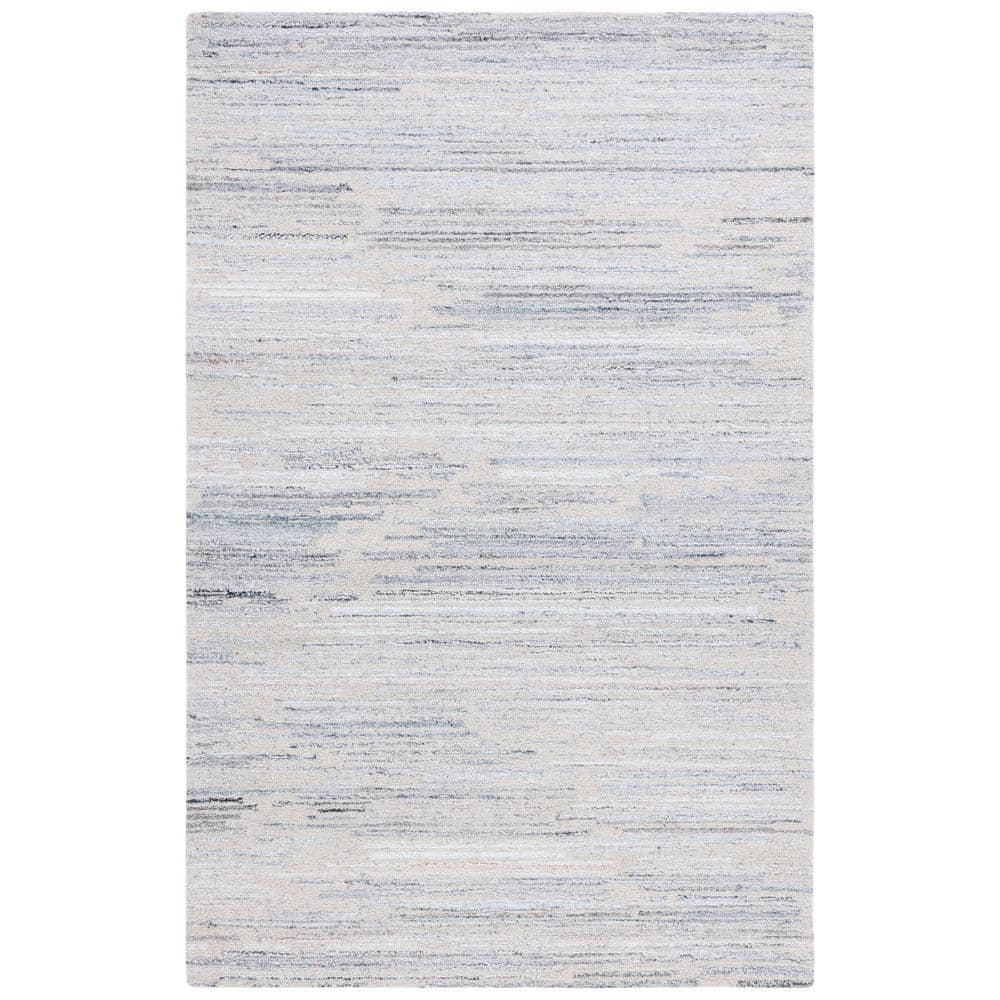 Abstract ABT877 Handmade Tufted Accent Rug - Beige/Blue - 3'-0" x 5'-0" - Safavieh