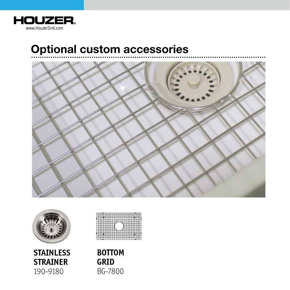 Platus Houzer Farmhouse Apron Front/Undermount 36 inch Fireclay Single Bowl Kitchen Sink