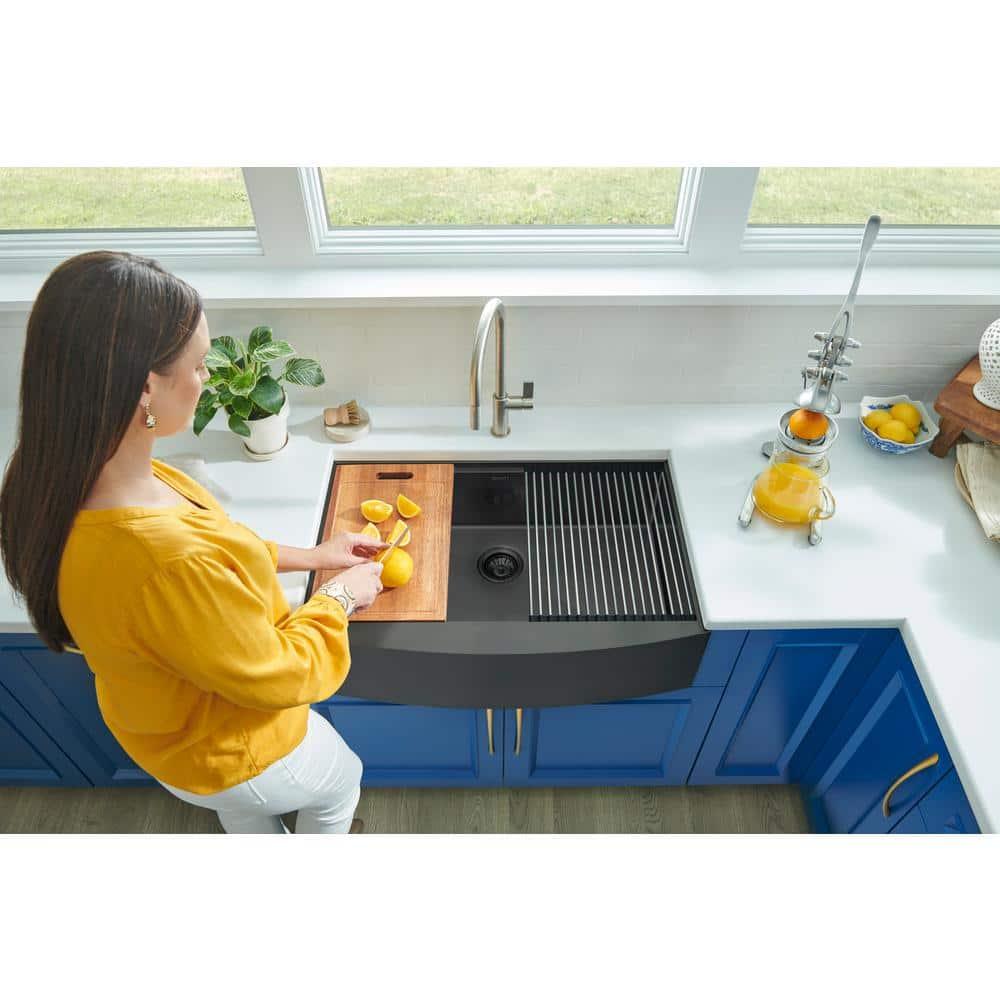 Ruvati Ruvati 17 x 11 inch LedgeFit Bamboo Replacement Cutting Board for Ruvati Workstation Sinks