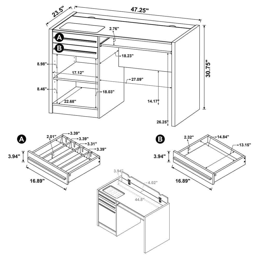 Halston 2 Drawer Office Desk Cappuccino - Coaster