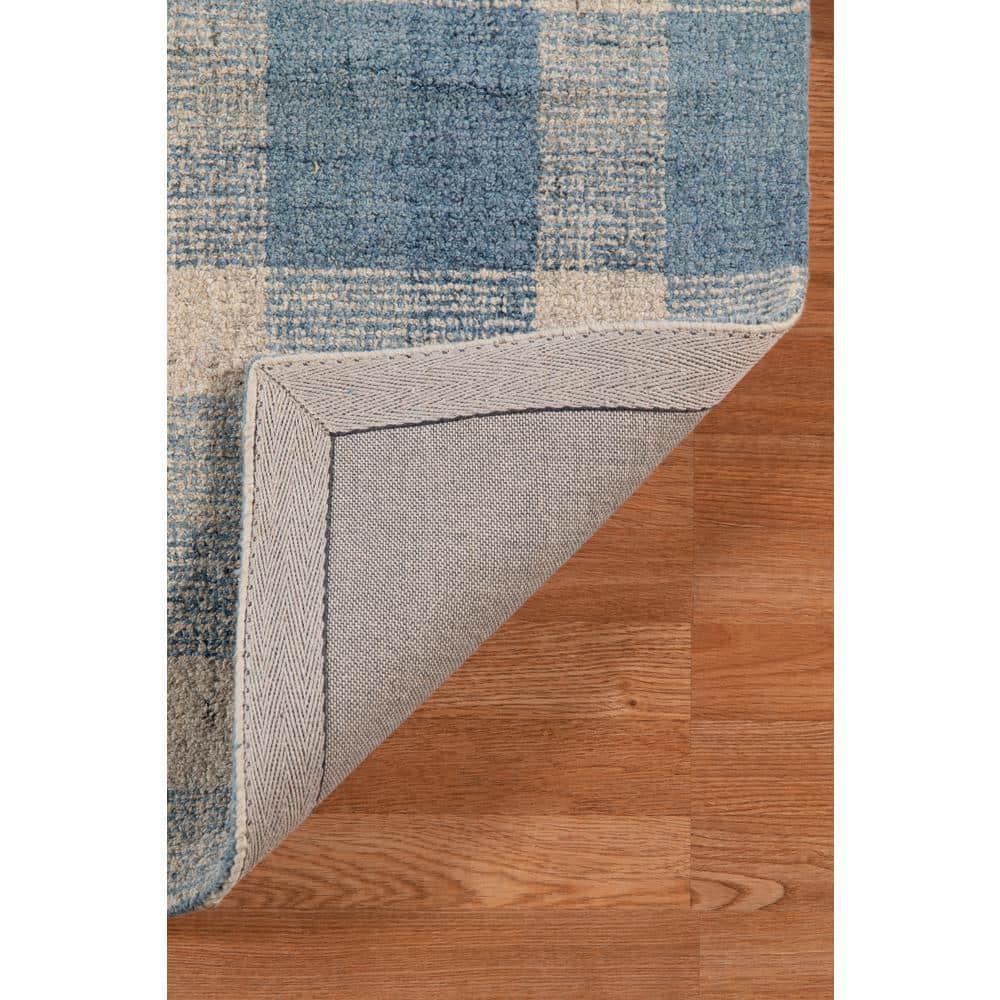 Handmade Blue Wool Tufted 8' x 10' Area Rug