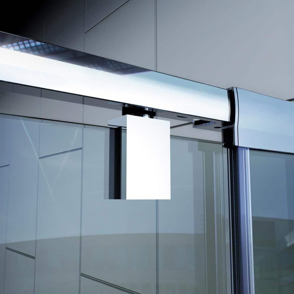 DreamLine Flex 36 in. D x 48 in. W x 74 3/4 in. H Semi-Frameless Shower Enclosure
