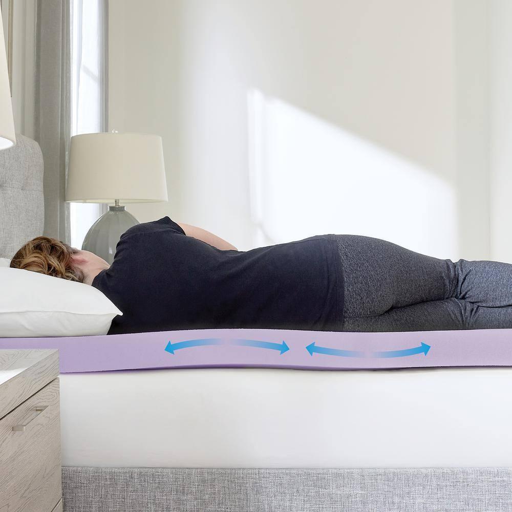 BodiPEDIC 3" Lavender Infused Memory Foam Mattress Topper