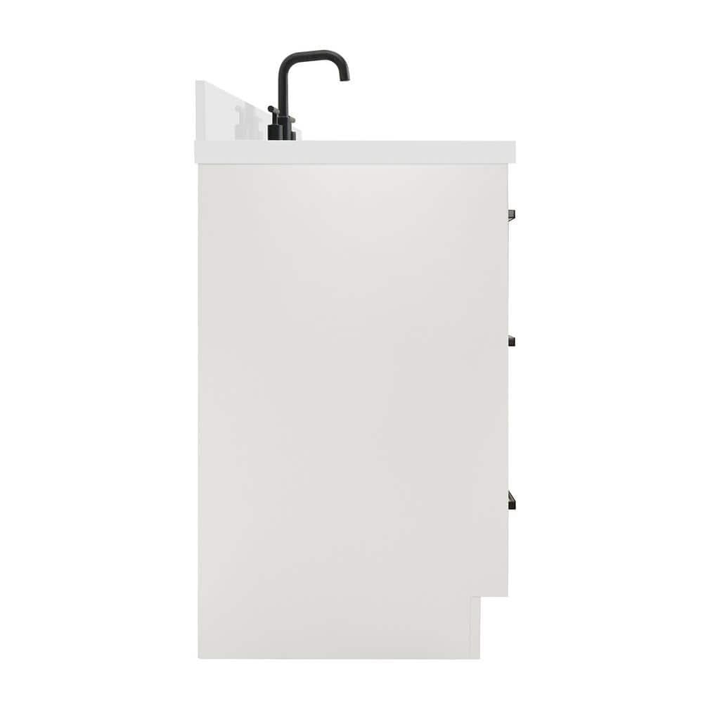 Ariel Kelly 43 Inch Single Rectangular Sink Bathroom Vanity With Quartz Countertop