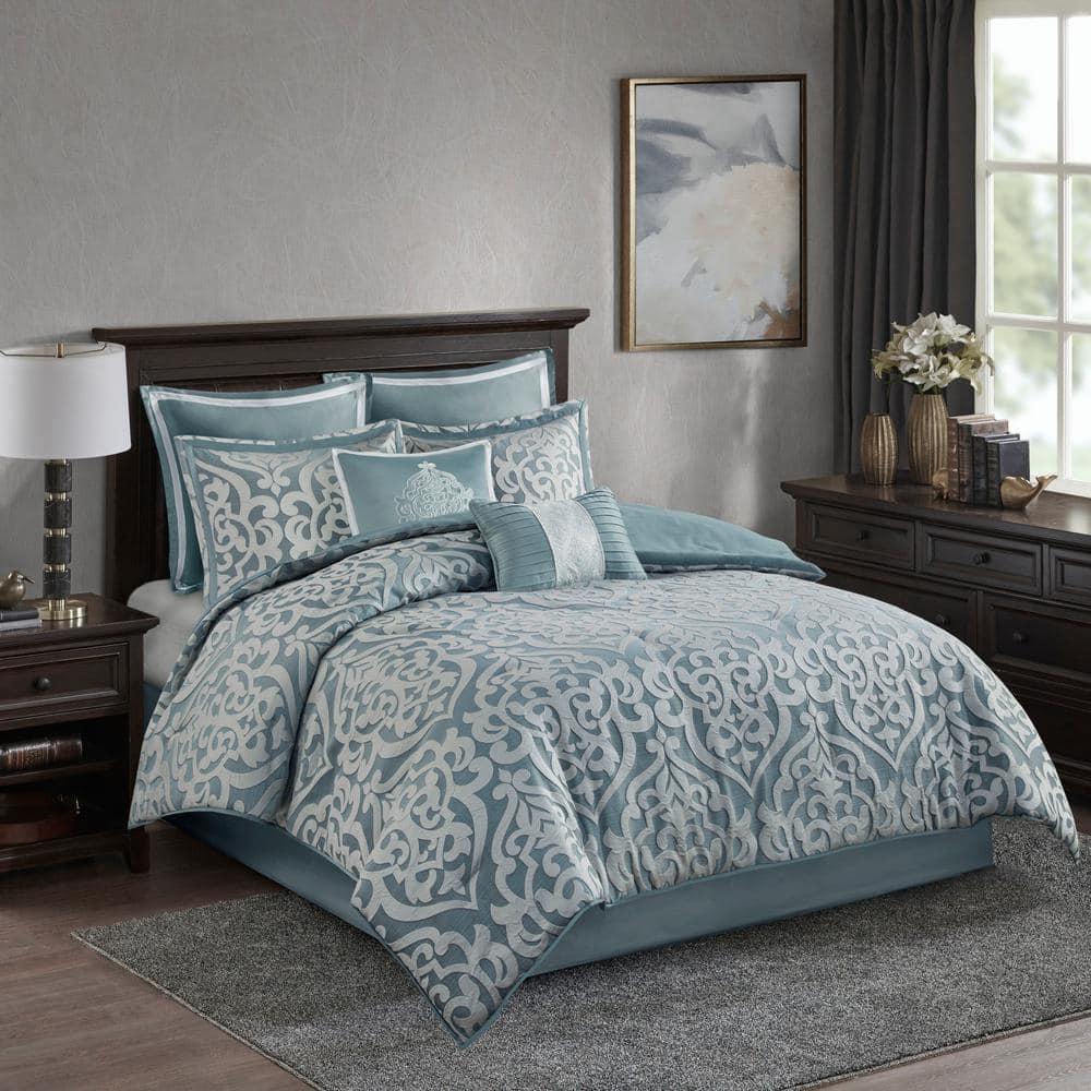 Madison Park Odette Jacquard 8 Piece Comforter Set