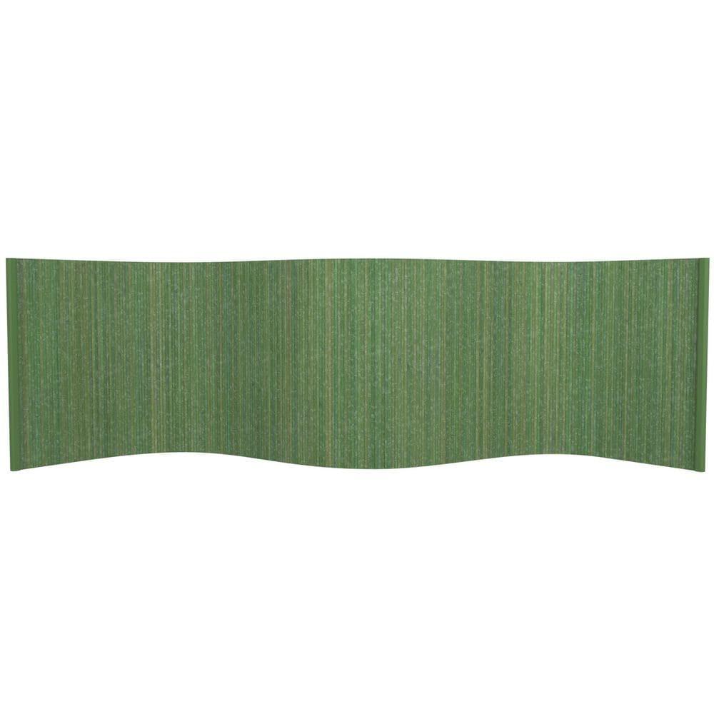 2 ft. Short Bamboo Wave Screen - Distressed Green