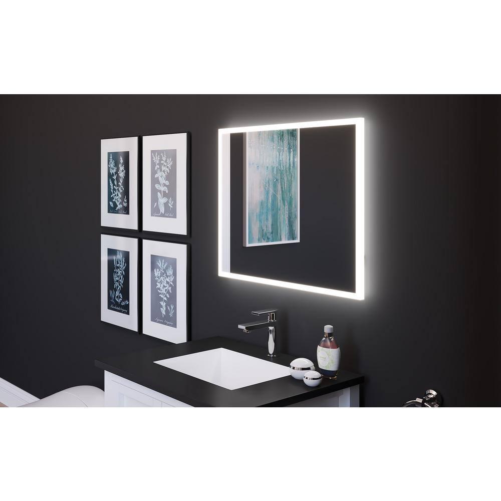 Castello USA Lisa 24 in. W x 30 in. H Rectangular Wall-Mount Bathroom Vanity Mirror