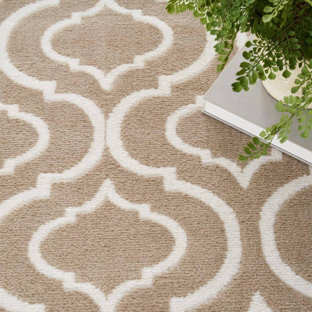 Nourison Jubilant Moroccan Trellis Indoor Area Rug Taupe 7'10"x9'10"