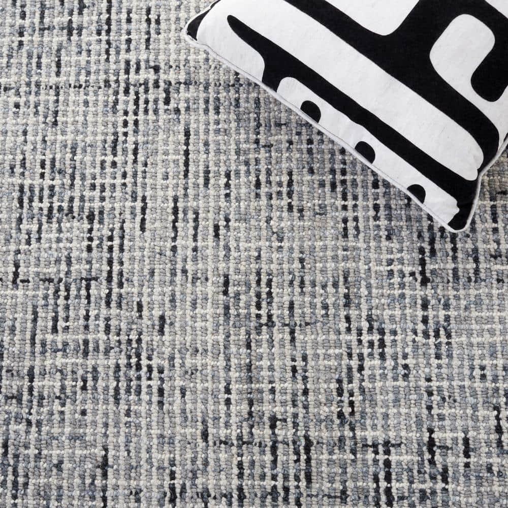 Abstract ABT468 Handmade Indoor Area Rug - Dark Grey/Ivory - 6'x9' - Safavieh