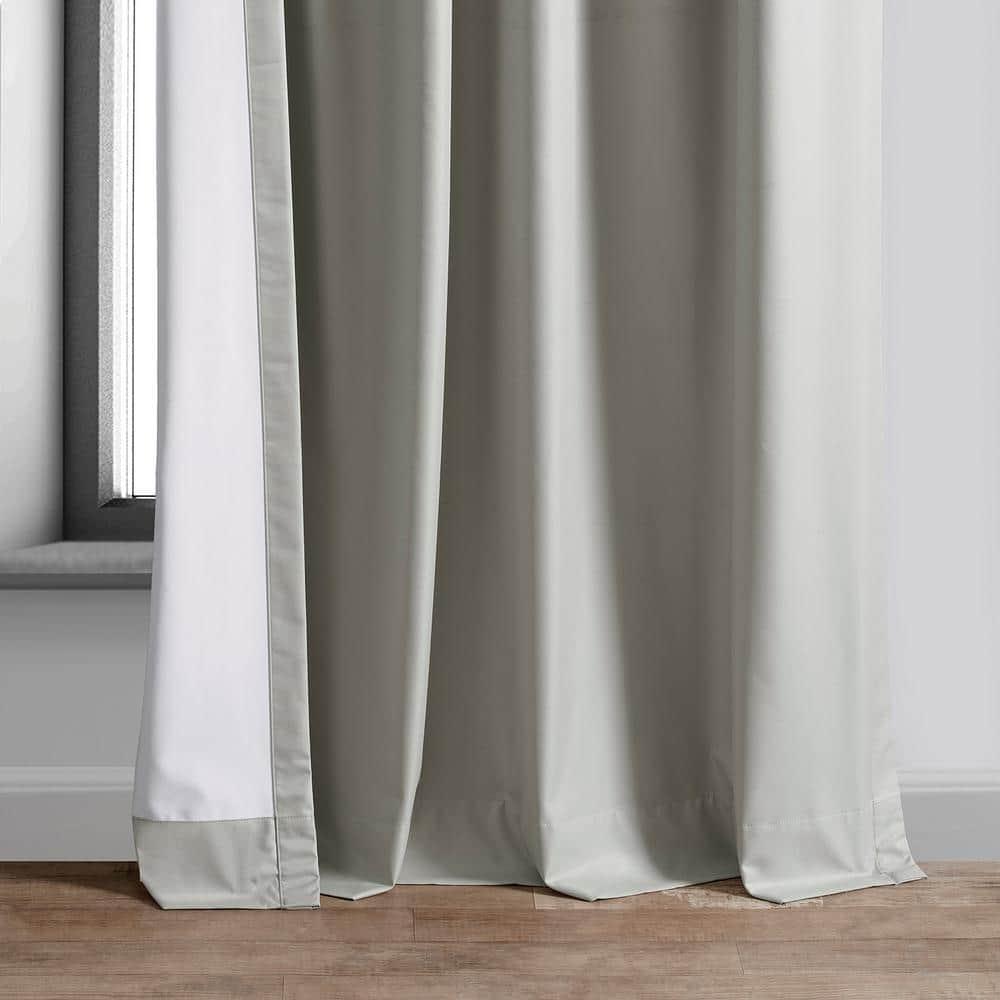 Exclusive Fabrics  Essential Polyester Solid Blackout Curtains - Thermal Insulated Window Curtains Rod Pocket (Single Panel) 50 X 84 - Greige