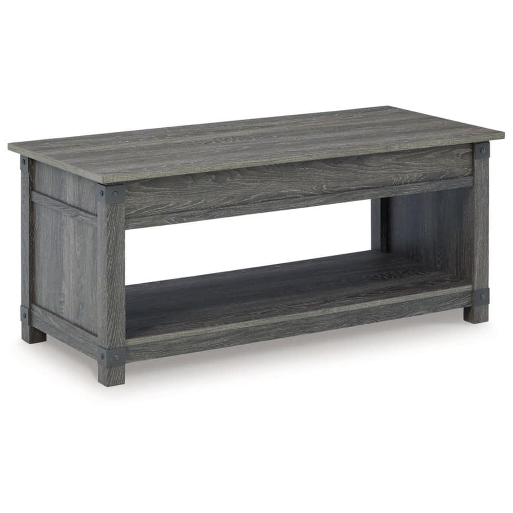 Signature Design by Ashley Casual Freedan Lift-Top Coffee Table  Grayish Brown