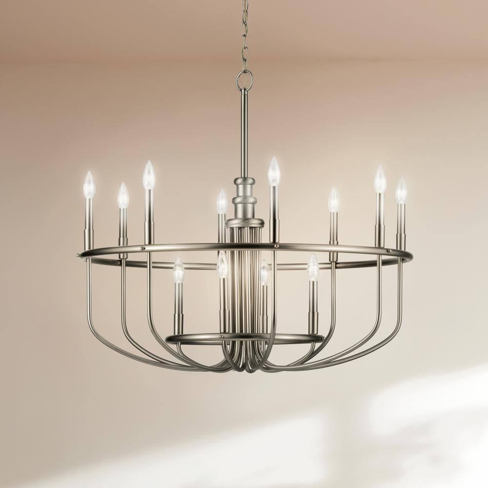 Kichler Lighting Capitol Hill 2 - Light Chandelier in  Brushed Nickel