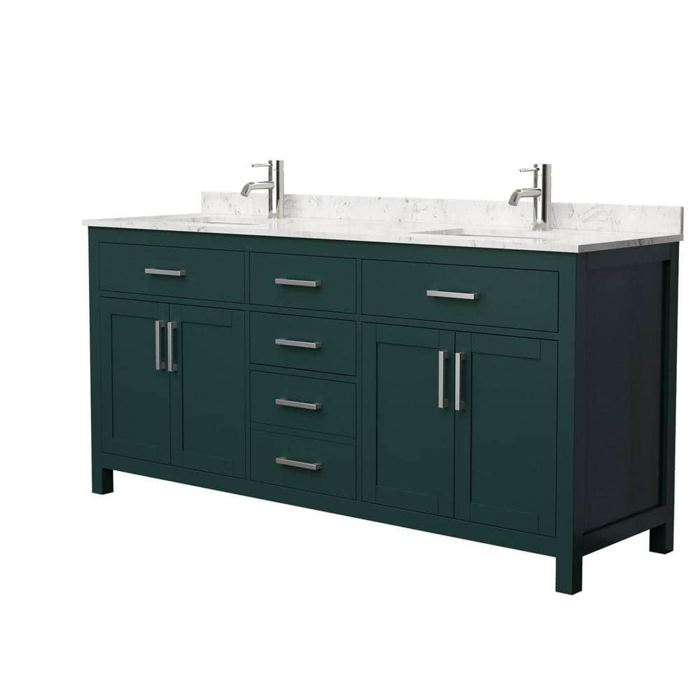 Beckett 72" Freestanding Double Bathroom Vanity with Cultured Marble Top