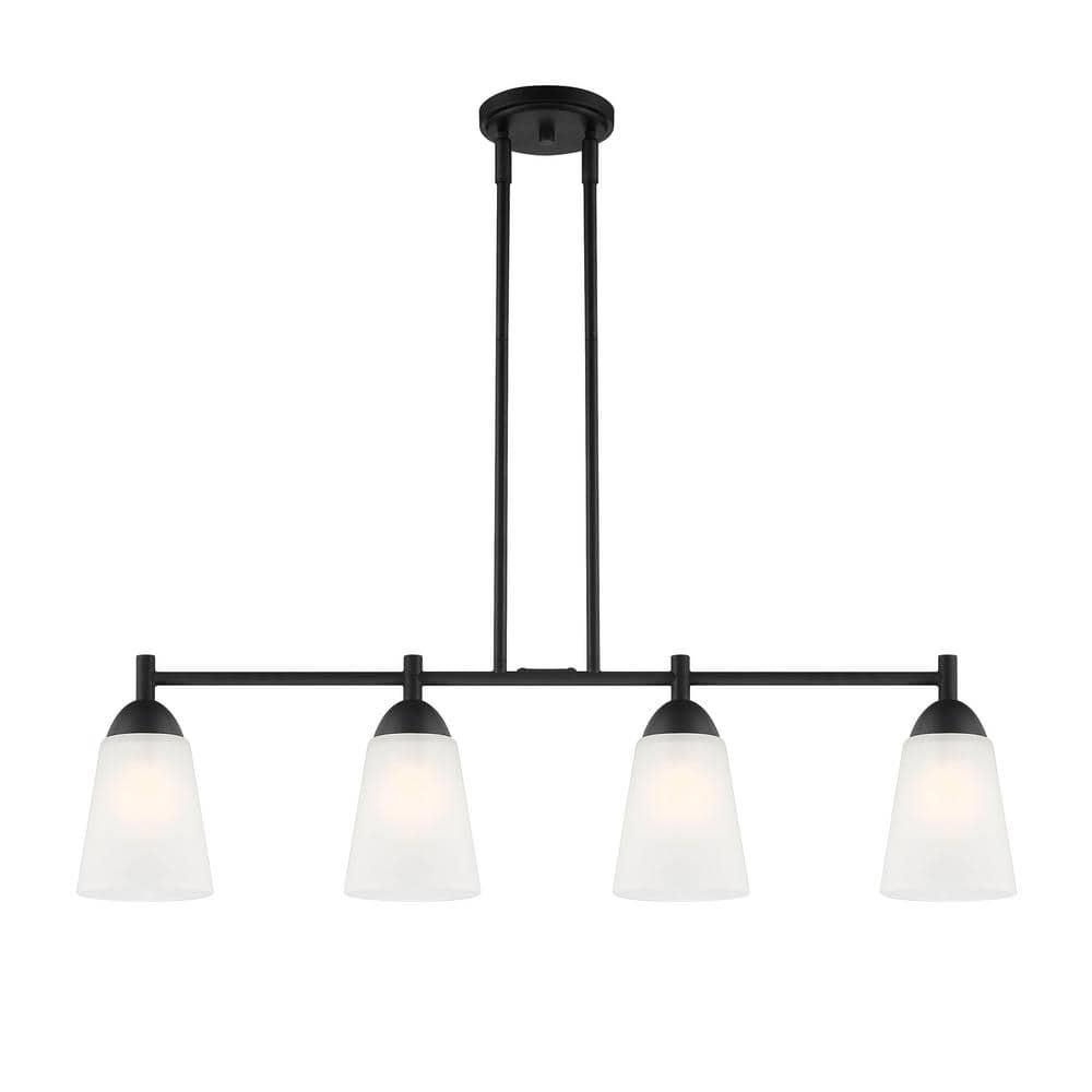 Designers Fountain Malone 4 Light Matte Black Island Pendant, D267M-IS-MB