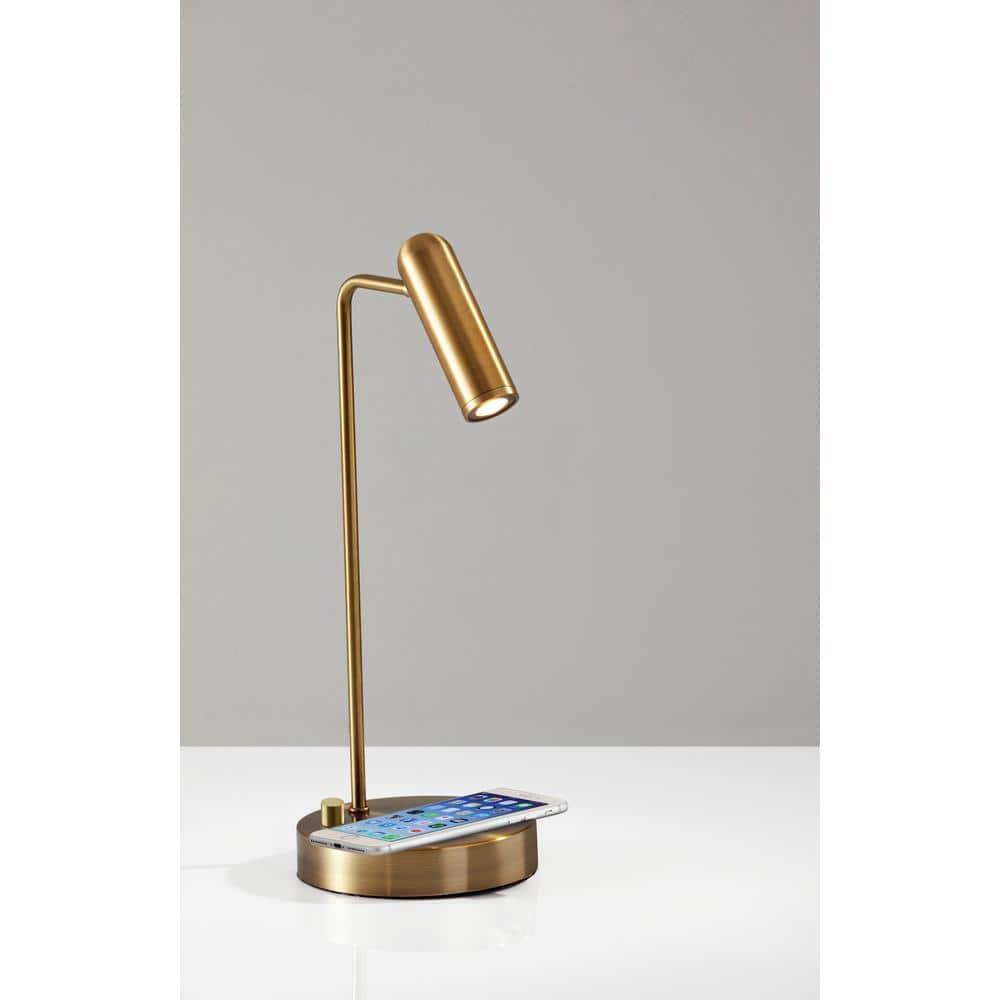 Avon 17" Desk Lamp With USB And Wireless Charging