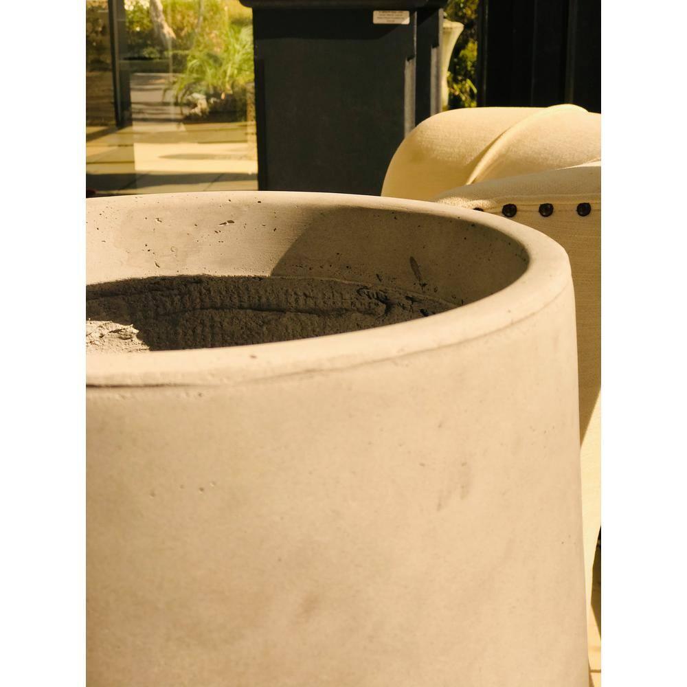 Kante Set of 3 Lightweight Concrete Footed Tulip Outdoor Planter - Rosemead Home & Garden, Inc.: Modern Design Patio Pots