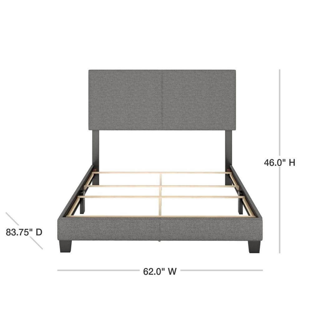 Boyd Sleep MIL898QN Mateo Linen Upholstered Platform Bed