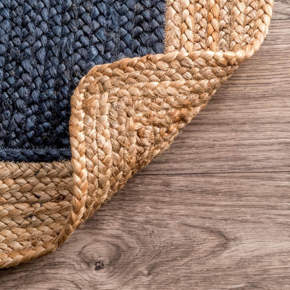 2'x3' Hand Woven Eleonora Area Rug Blue- nuLOOM: Modern Jute Runner, Low Pile, Indoor Use, Solid Pattern