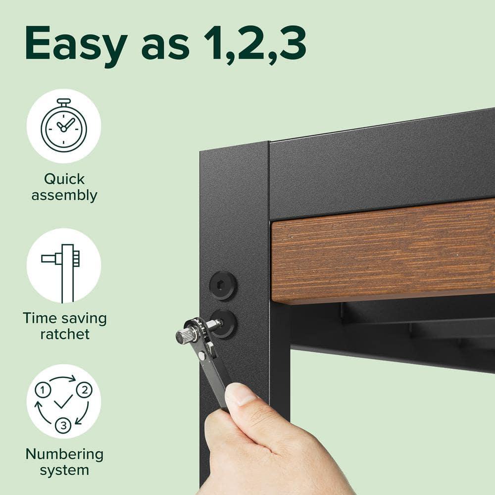 Zinus 35" Kai Bamboo and Metal Platform Bed Frame, Twin