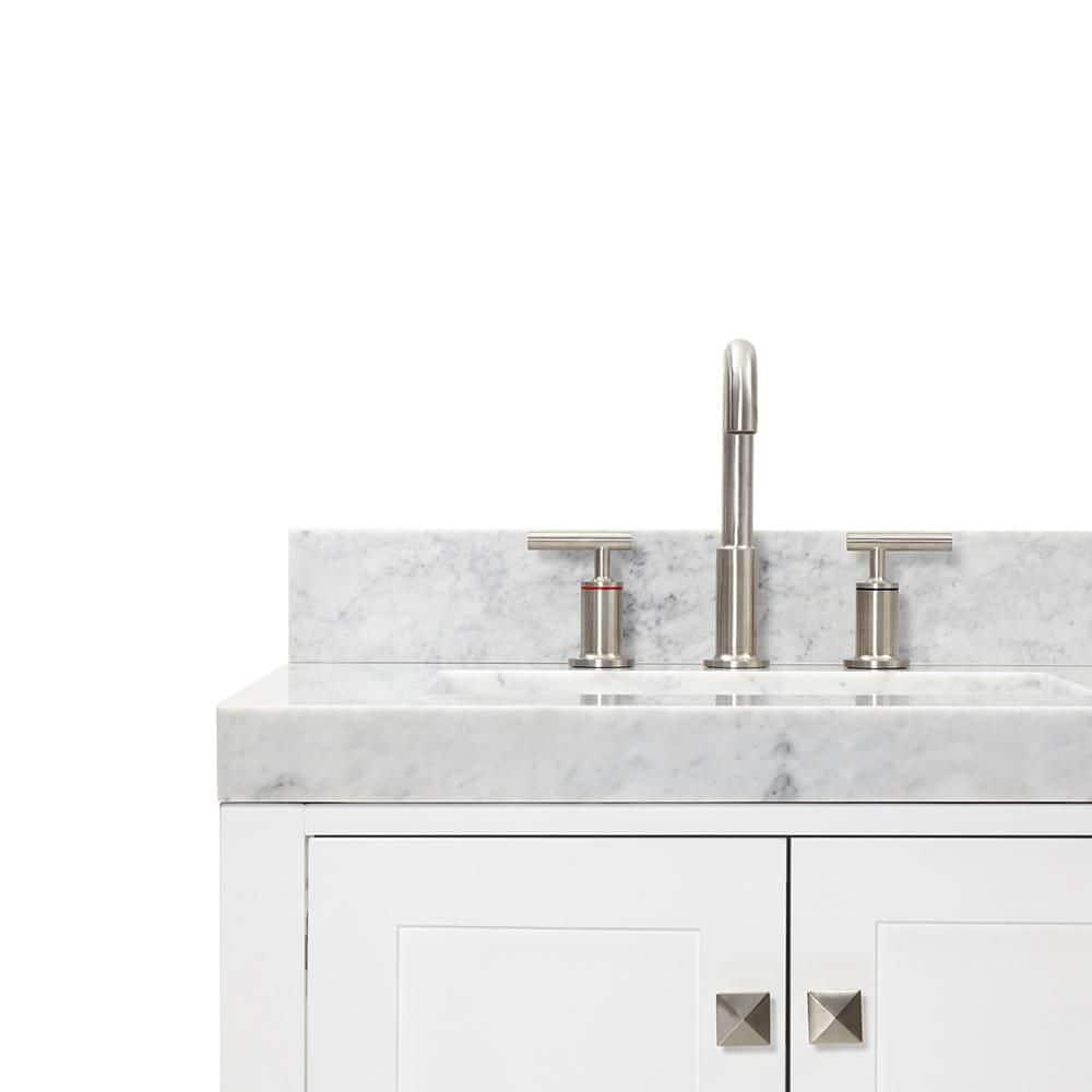 Cambridge Double Bathroom Vanity with Carrara Marble Top