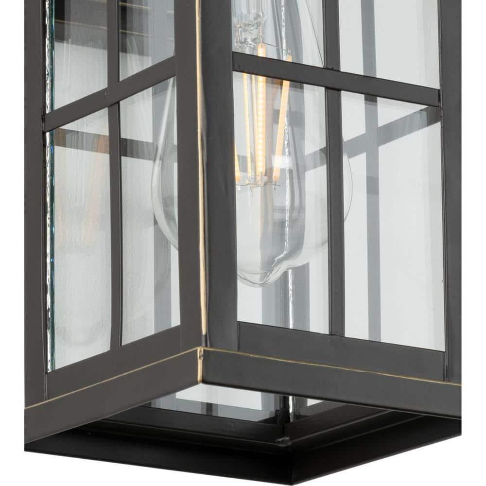 Progress Lighting Williamston 1-Light Antique Bronze Outdoor Wall Lantern with Clear Glass Shade