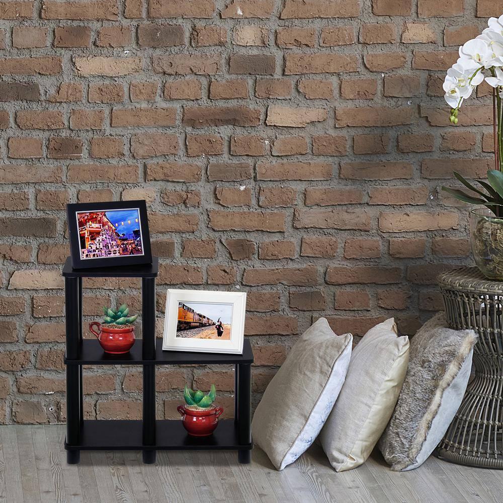 Furinno L-Shelf Open Decorative Bookshelf Multipurpose Bookcase,Espresso