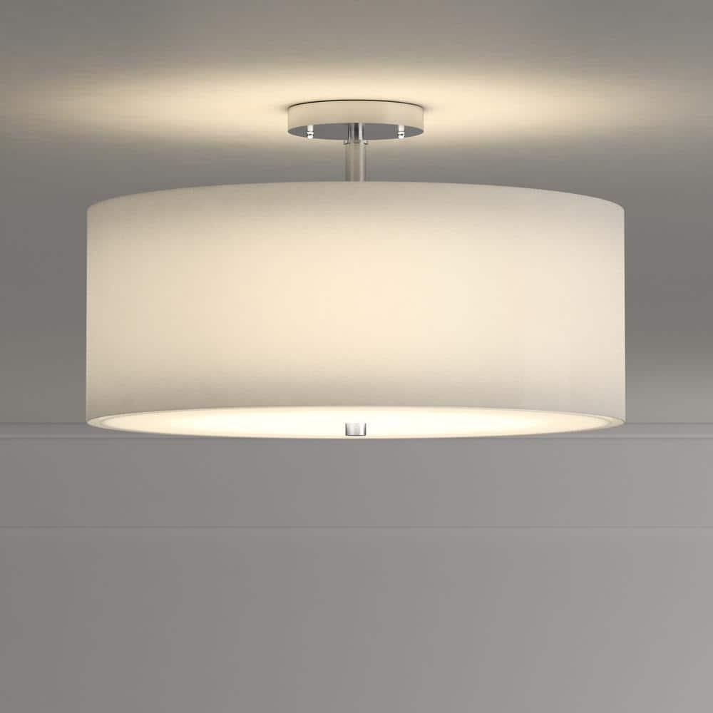Clara Ceiling Light - LIT4192 - White/Chrome - Safavieh