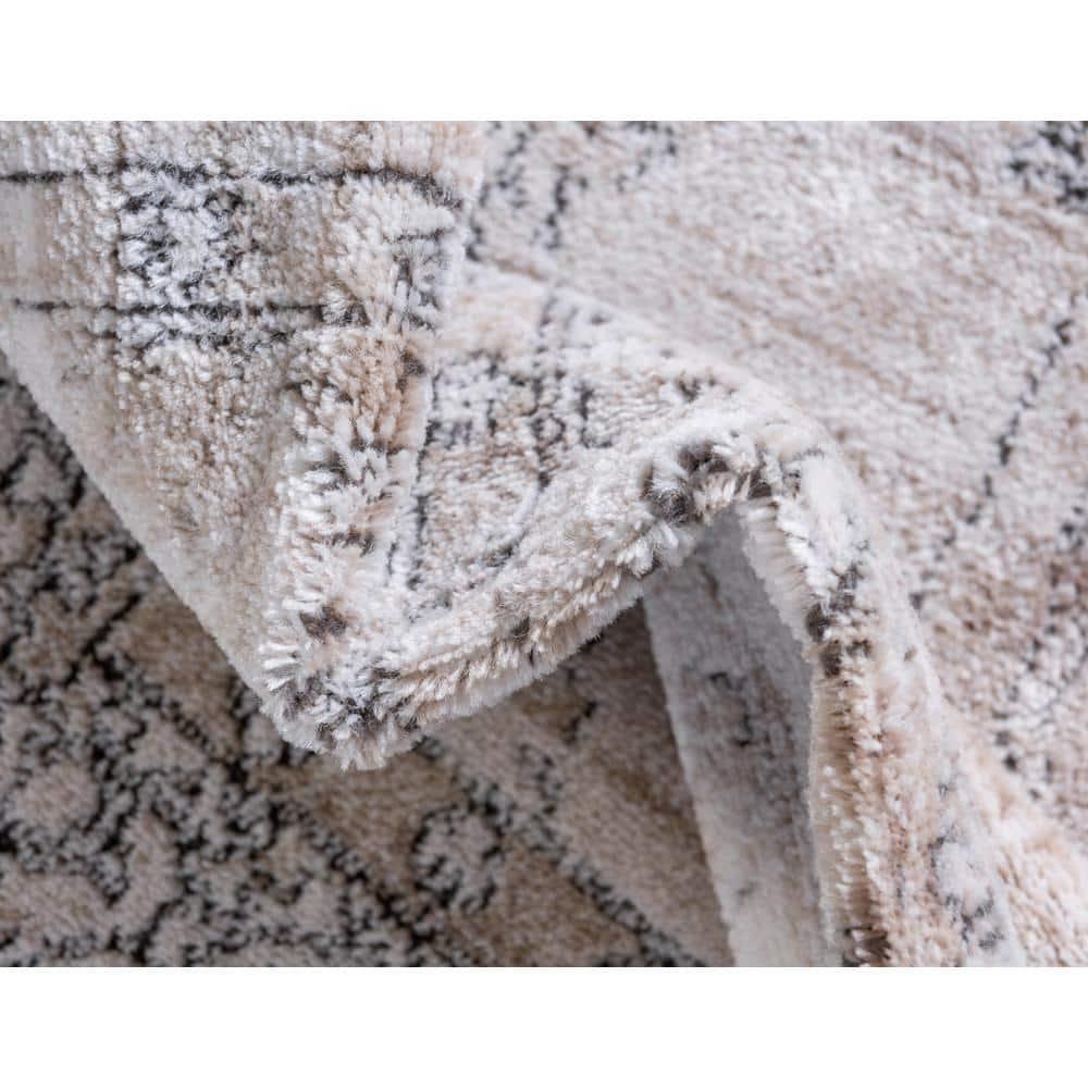 Unique Loom Portland Collection Area Rug - Canby (6' 1" Square Ivory/Beige)