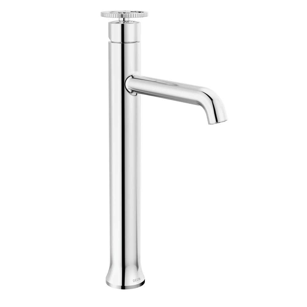 Trinsic Single Hole Vessel Bathroom Faucet with Wheel Handle, Single Handle Bathroom Sink Faucet