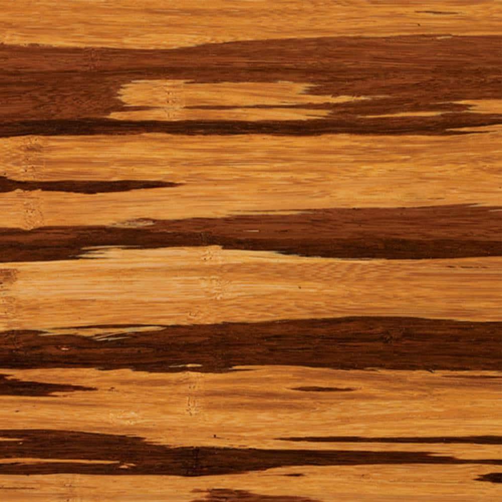 Azara Caramelized Bamboo Nightstand with Tiger Accents