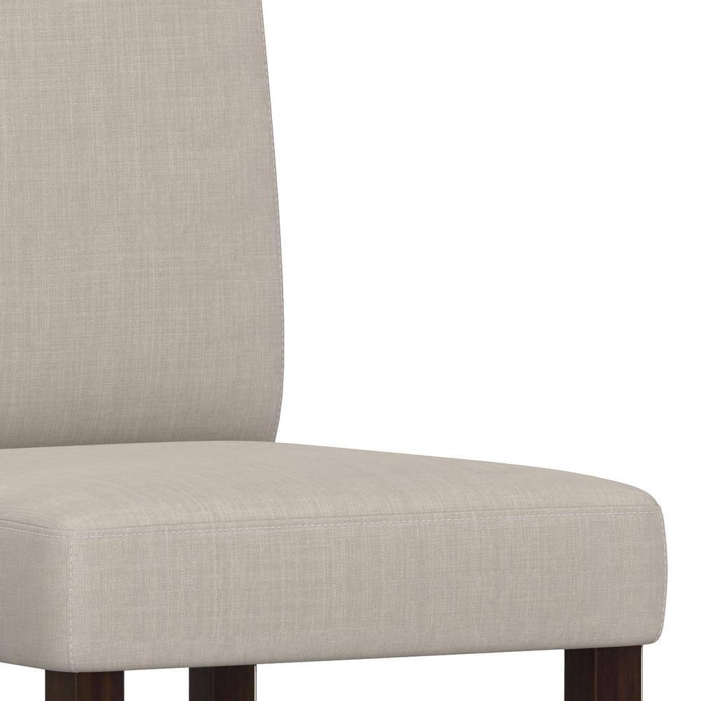 Simpli Home Acadian Linen Parsons Chair (Set of 2)