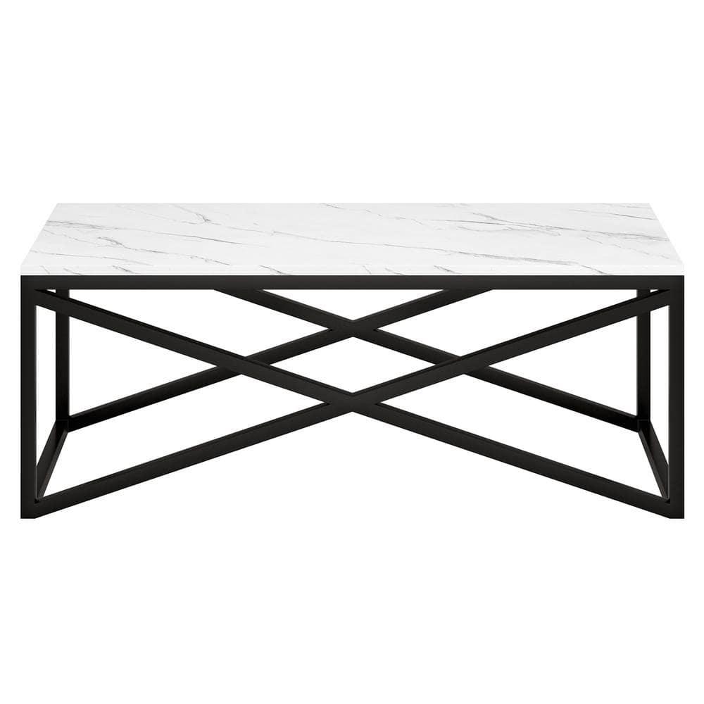 Henn&Hart 46" Blackened Bronze Metal Coffee Table