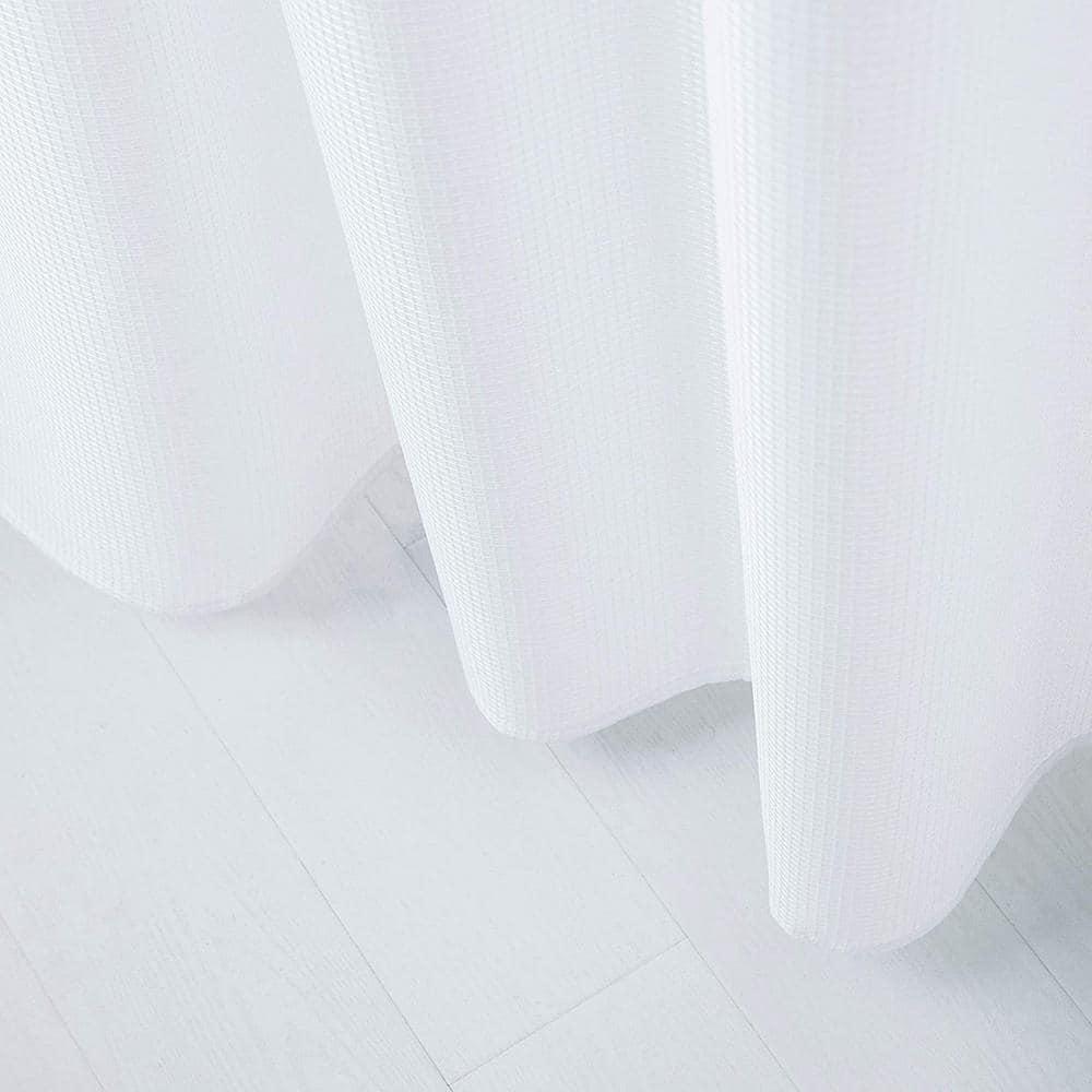 Dainty Home Complete Shower Curtain With Detachable Liner - White