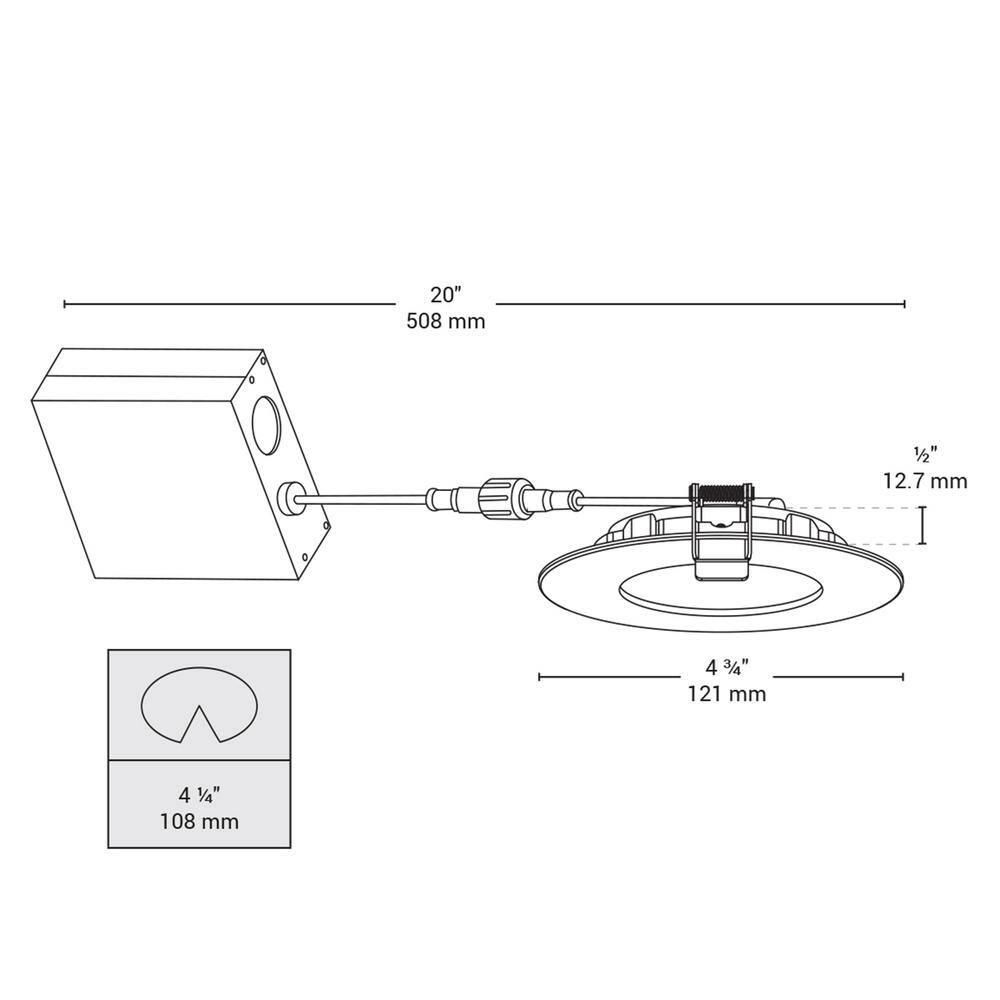 Bazz SLDSKB4W 4.25'' Dimmable Air-Tight IC Rated LED Canless Recessed Lighting Kit