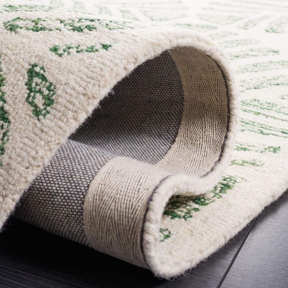 Martha Stewart Jardin - MSR3529 - Indoor Hand Tufted Area Rugs - Ivory/Green - 6'x6'