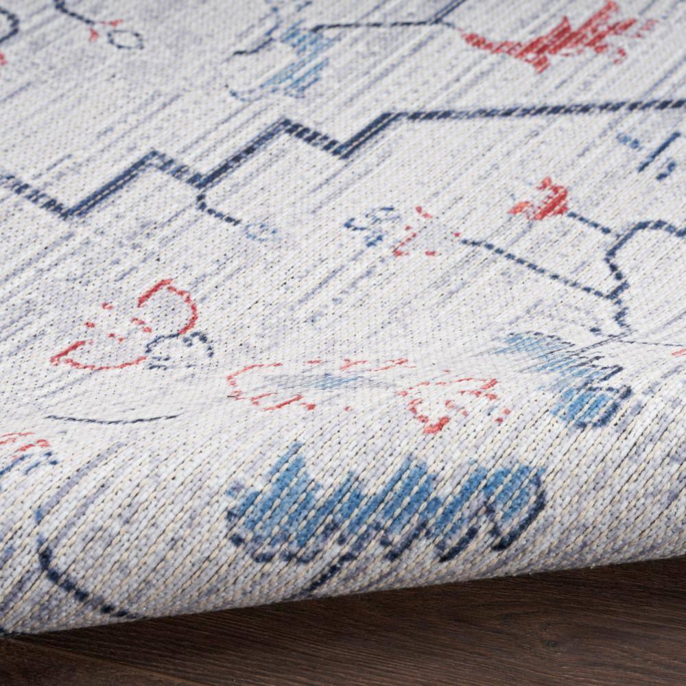 Bungalow Rose Oriental Machine Washable Area Rug in Gray