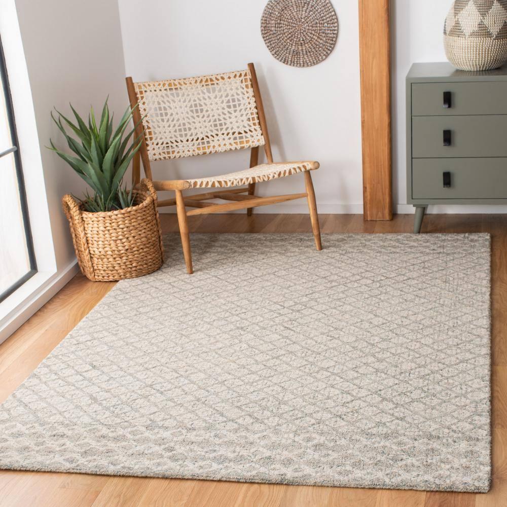 SAFAVIEH Abstract Ryder Geometric Area Rug, Ivory/Grey, 2' x 3'
