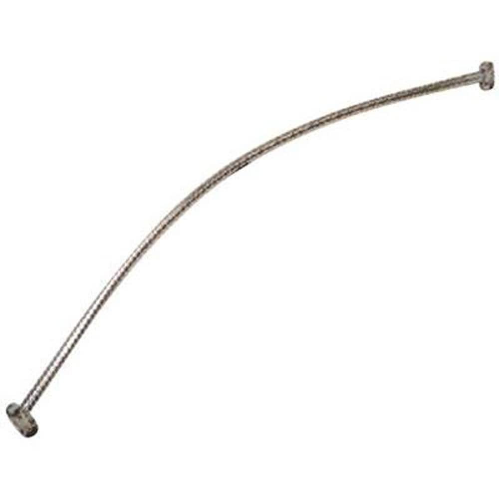National Brand Alternative C60BN 5 ft. Stainless Steel Curved Shower Rod, Brushed Nickel