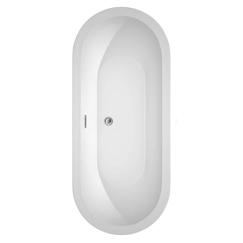 Wyndham Collection WCOBT100272 Soho 72'' x 31'' Freestanding Soaking Acrylic Bathtub