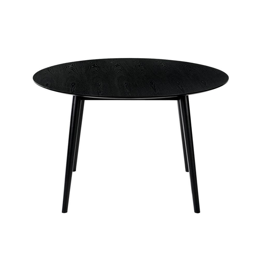 Armen Living Arcadia 48"Round Modern Wood Dining Table in Black