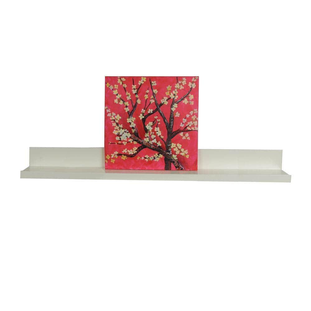 Generic Traditional 4.5" x 35.4" White matt Finish Floating Shelf