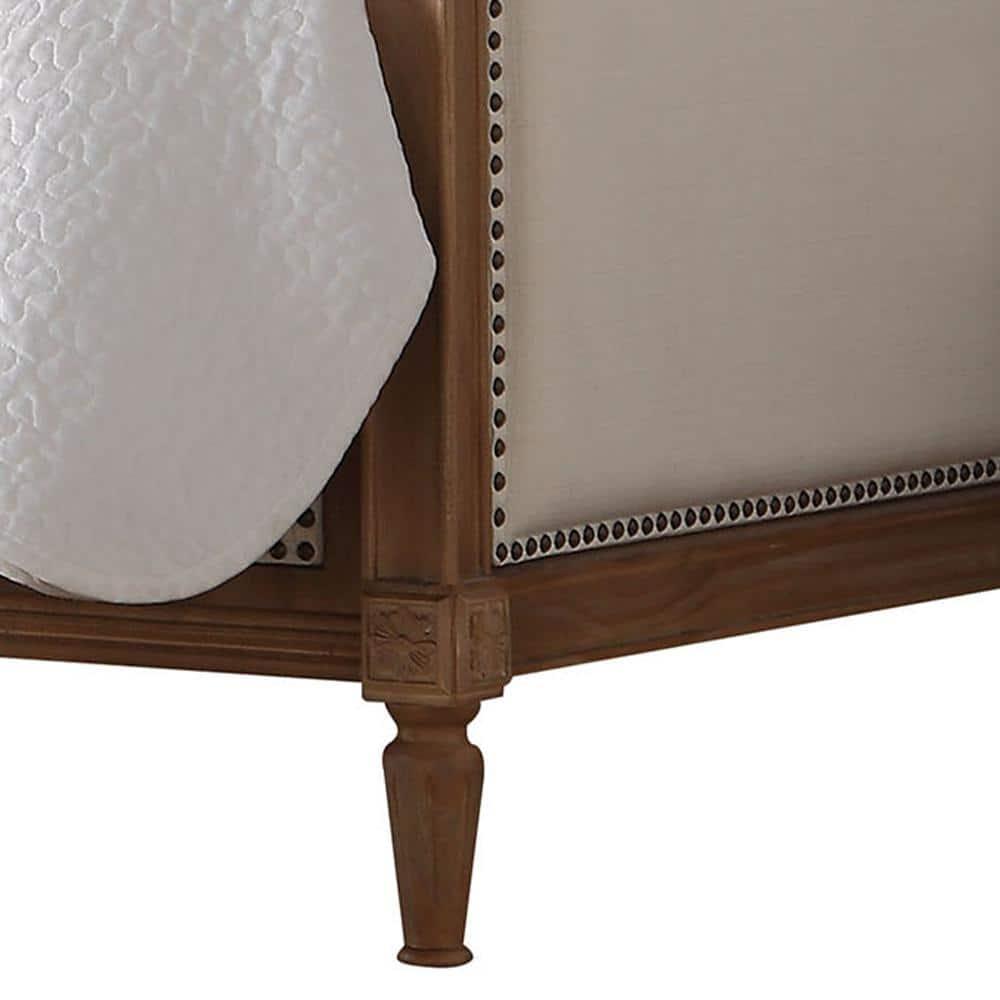 Acme Furniture Twin Charlton Bed Salvage Oak/Linen Cream