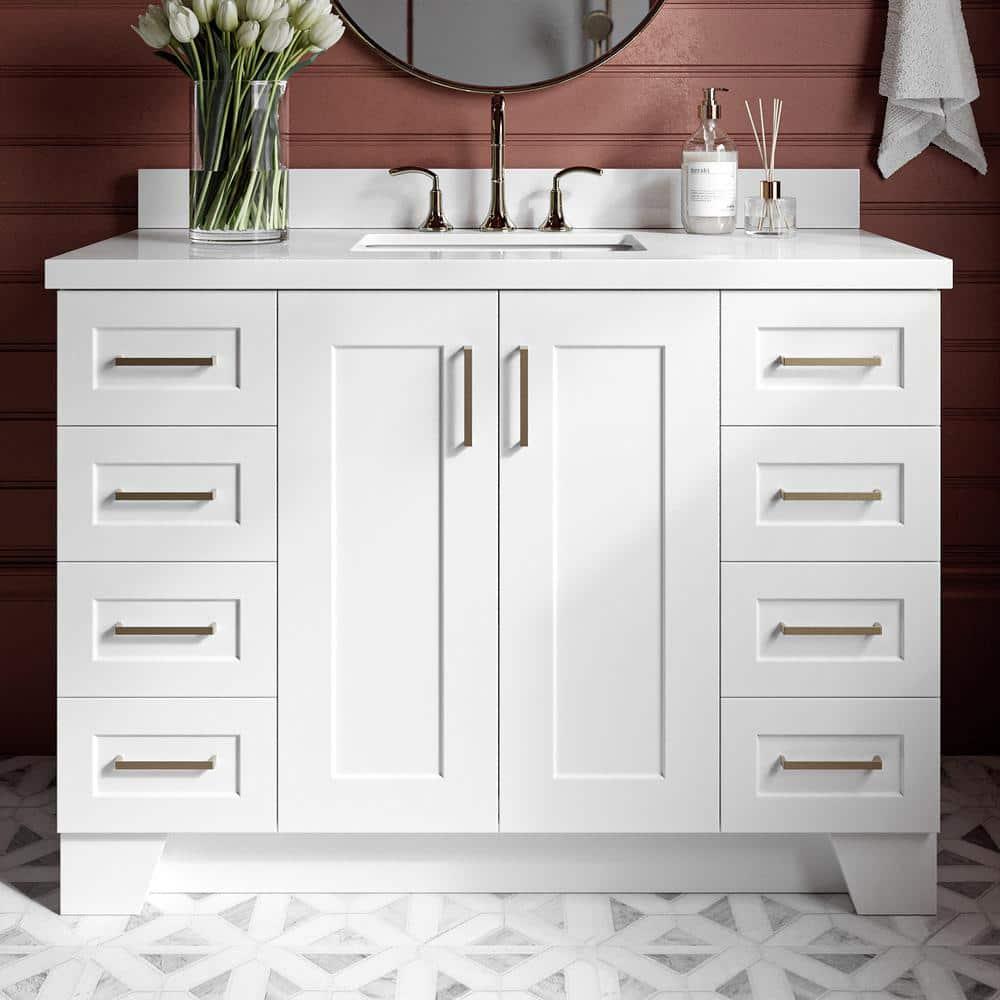 Ariel Q048s-Bc Taylor 48" Free Standing Hardwood Single Vanity Cabinet Only - White