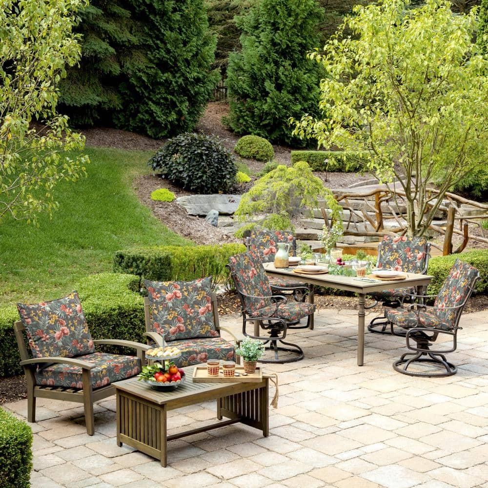 Phoebe Floral Outdoor Lounge Chair 5.75" Cushion