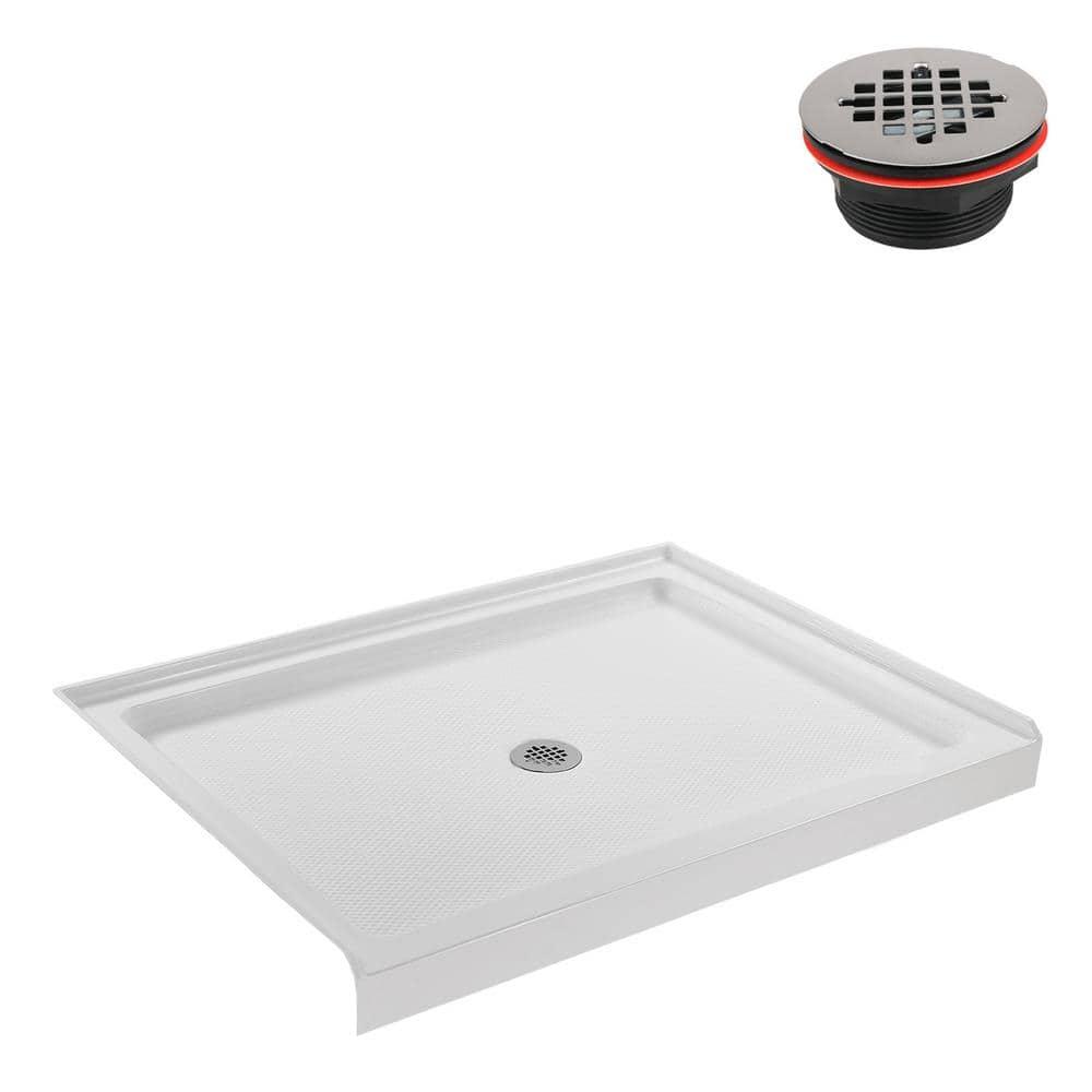 48" W x 36" D Rectangular Acrylic Shower Base, Drain Included