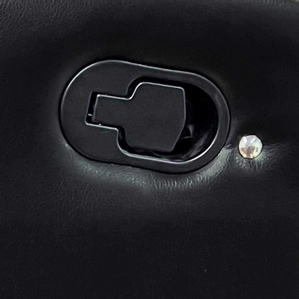 New Classic Furniture Orion II 3-Pc Faux Leather Manual Living Room Set in Black